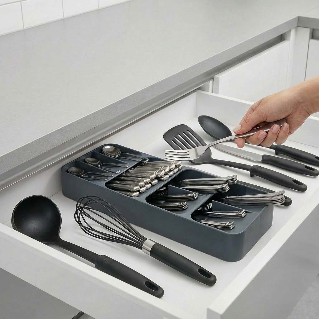 50804 - DecoBella Compact Cutlery Organizer - 9 Cell