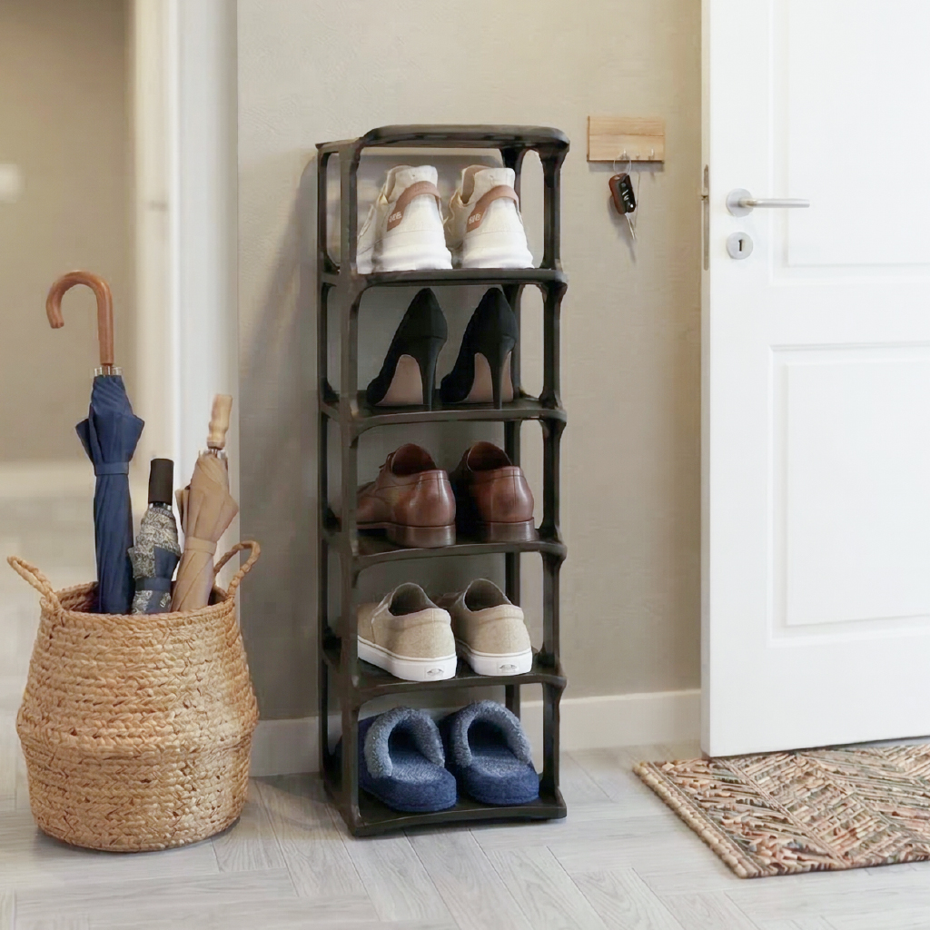 81513 - DecoBella Antrasit 5 Katlı Ayakkabılık