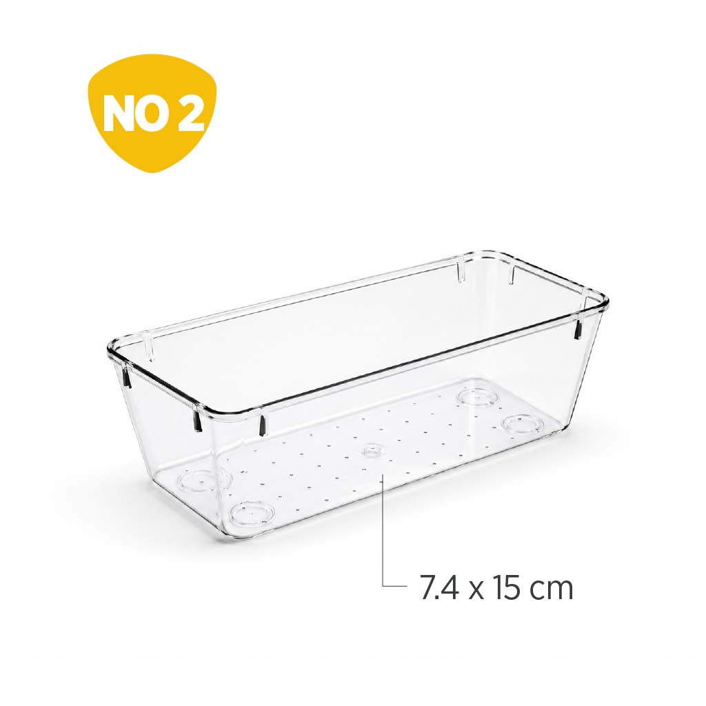 50932 - DecoBella PET No2 Şeffaf Bölmeli Düzenleyici