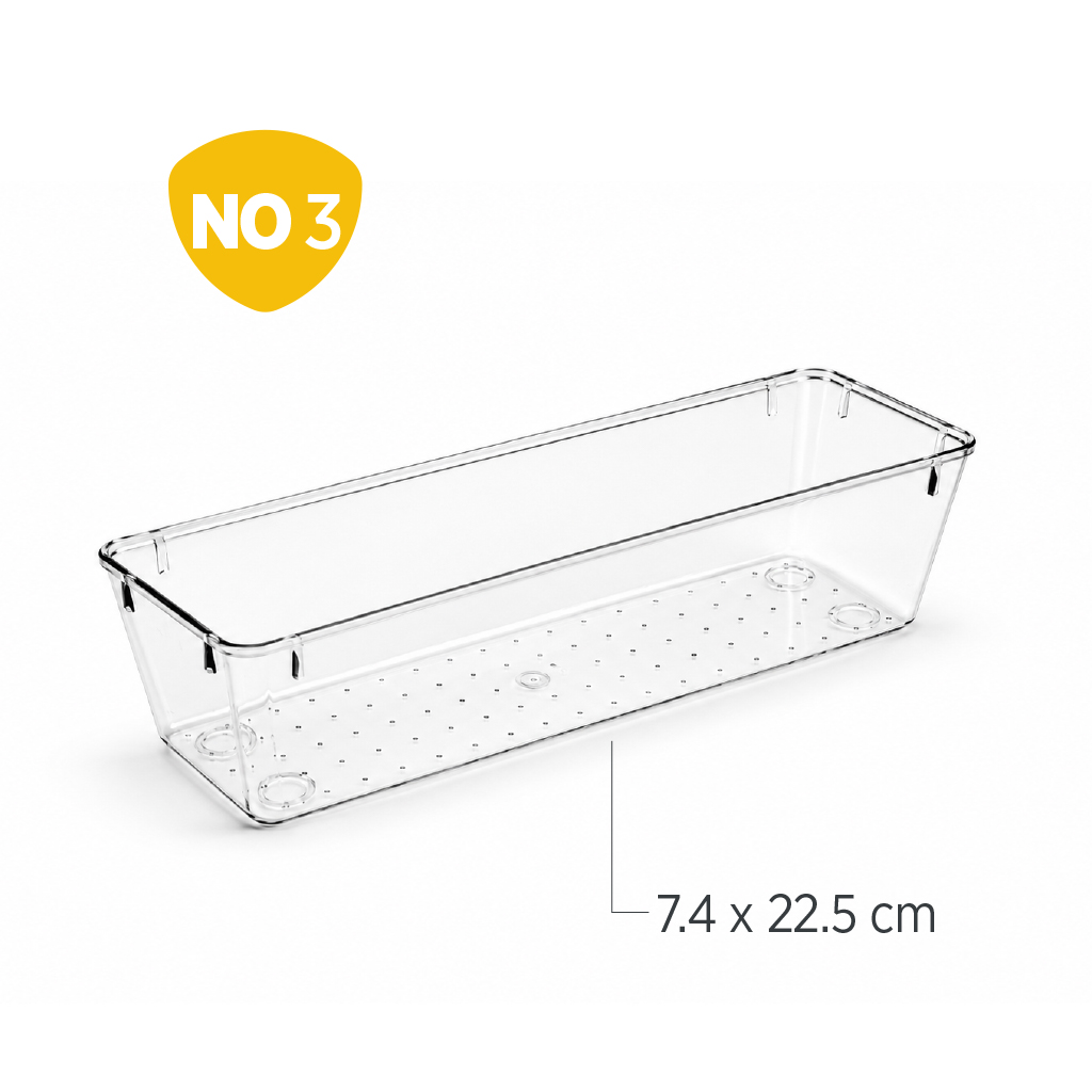 50933 - DecoBella PET No3 Şeffaf Bölmeli Düzenleyici