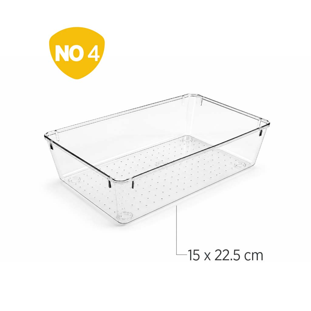 50934 - DecoBella PET No4 Şeffaf Bölmeli Düzenleyici